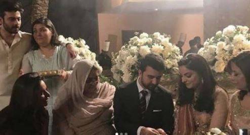 فواد خان کی بہن کی خفیہ منگنی کی تصاویر وائرل 