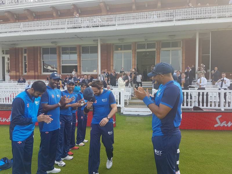 آئی سی سی کی جانب سے کیرئیر کے آخری انٹرنیشنل میچ میں شاہد آفریدی کو گارڈ آف آنر پیش 
