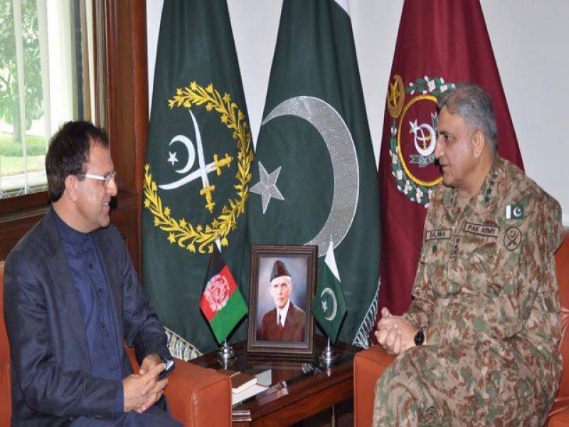 آرمی چیف جنرل قمر جاوید باجوہ سے افغان سفیر کی ملاقات 