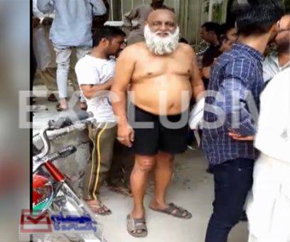 فیصل آباد میں بزرگ ووٹر نیکر پہن کر پولنگ سٹیشن پہنچ گیا