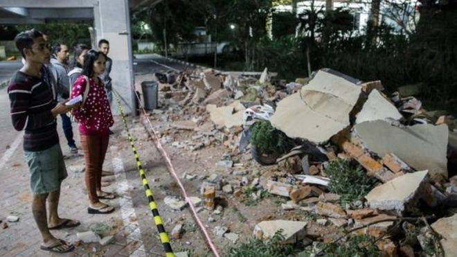 انڈونیشیا کے جزیرے لومبوک میں 7 شدت کا زلزلہ، 90 افراد ہلاک