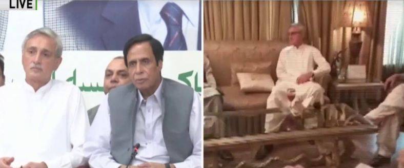 جہانگیر ترین کی پرویز الٰہی سے ملاقات،حکومت سازی میں ساتھ دینے پر شکریہ ادا کیا
