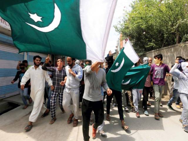 مقبوضہ اور آزاد کشمیر میں بھی یوم آزادی پاکستان جوش و خروش سے منایا جارہا ہے