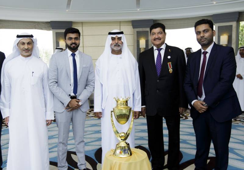 ابوظہبی میں ایشیا کرکٹ کپ ٹرافی کی تقریب رونمائی 