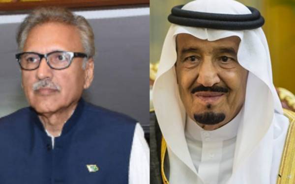 شاہ سلمان اور ولی عہد کی عارف علوی کو مبارک باد 