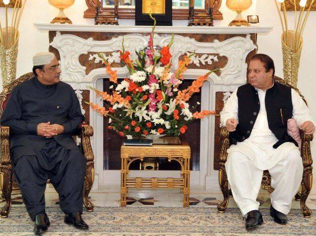 آصف زرداری کی قیادت میں پیپلزپارٹی کے وفد کی نوز شریف سے ملاقات، اہلیہ کی وفات پر اظہار تعزیت