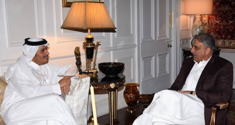آرمی چیف سے قطر کے وزیرخارجہ اور نائب وزیراعظم کی ملاقات،باہمی دلچسپی کے امور پر تبادلہ خیال