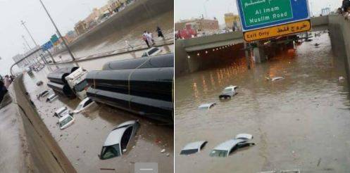 سعودی عرب ،کویت ،اردن میں طوفانی بارشوں اور سیلاب نے تباہی مچادی