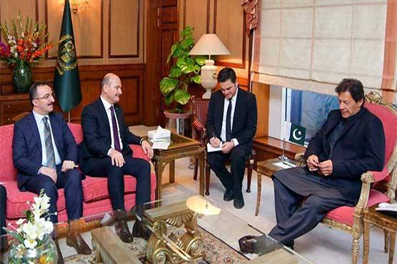 وزیراعظم سے ترک وزیر داخلہ کی ملاقات، اہم امور پر تبادلہ خیال