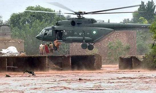 پاک فوج کا بلوچستان میں سیلاب سے متاثرہ علاقوں میں ریسکیو آپریشن جاری
