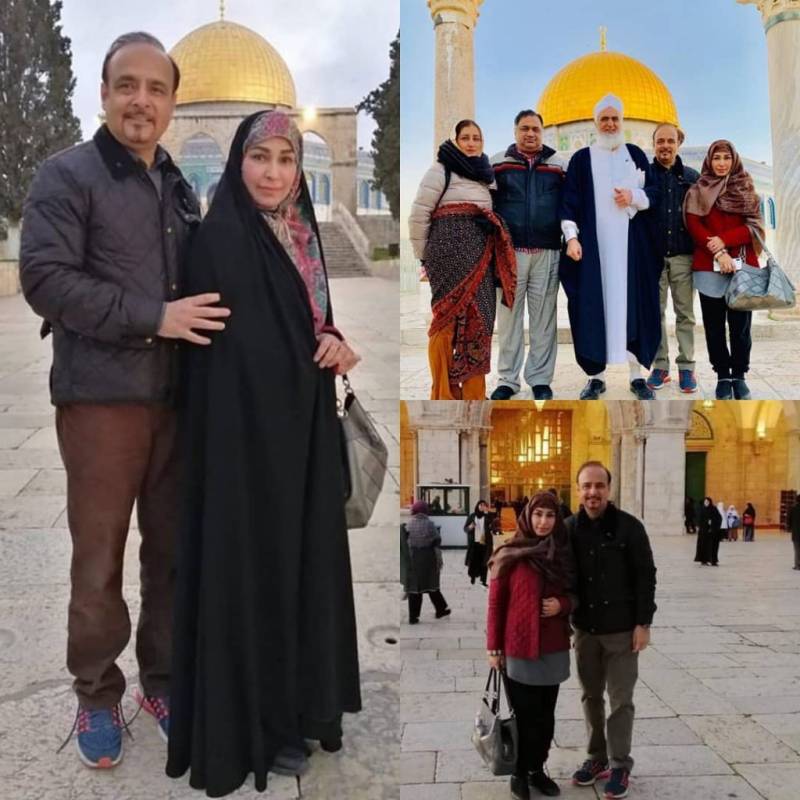 نامور فلمسٹارریما نے اپنے شوہر کے ہمراہ مسجد اقصیٰ میں عبادت کی سعادت حاصل کرلی