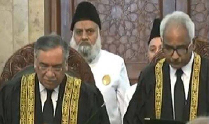 جسٹس آصف سعید کھوسہ نے قاضی محمد امین سے بطور سپریم کورٹ جج حلف اٹھالیا