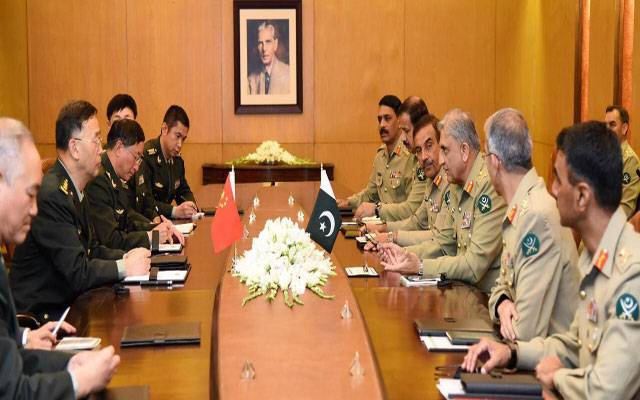 آرمی چیف جنرل قمر جاوید باجوہ سے چینی کمانڈر کی ملاقات ، علاقائی امن پر تبادلہ خیال
