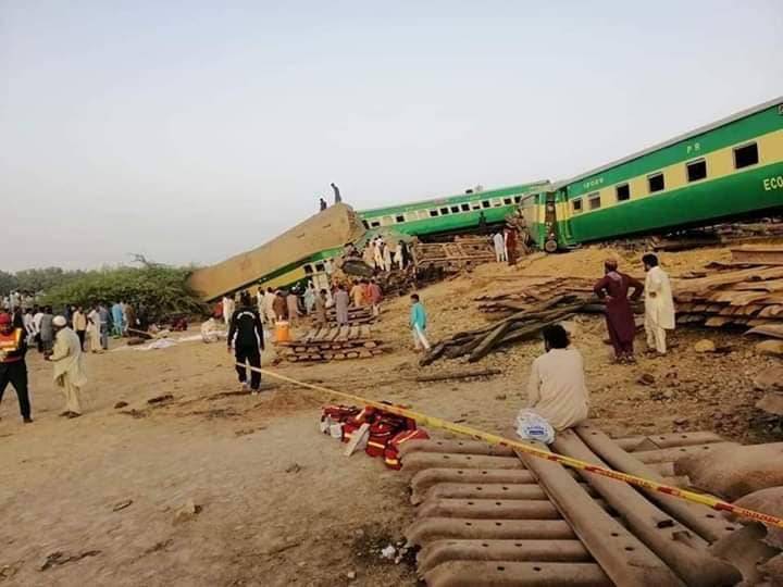 ٹرین حادثہ، جاں بحق افراد کی تعداد 24 ہو گئی