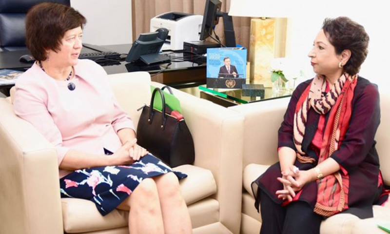 ملیحہ لودھی کی صدر سلامتی کونسل سے ملاقات، کشمیر کے معاملے پر گفتگو