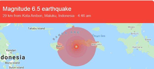 انڈونیشیا میں 6.5شدت کے زلزلے نے تباہی مچا دی 
