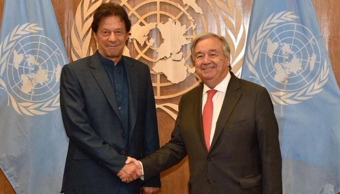 وزیراعظم کی اقوام متحدہ کے سیکریٹری جنرل سے ملاقات، مسئلہ کشمیر پر گفتگو