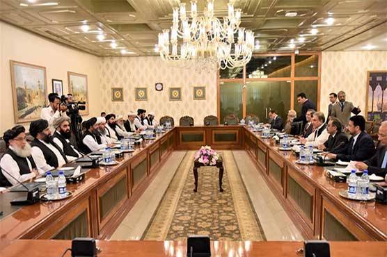  افغان طالبان وفد کی شاہ محمود سے ملاقات، امن عمل مذاکرات کی بحالی پر اتفاق
