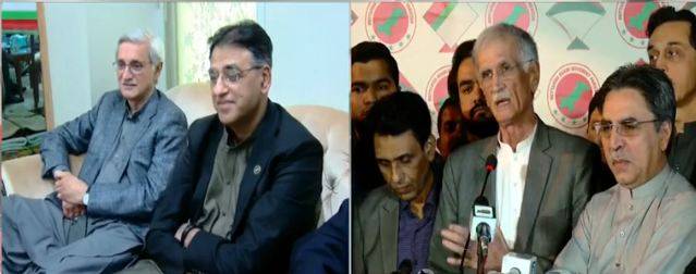 حکومتی وفد ایم کیو ایم کو منانے میں ناکام، ایم کیو ایم ہمارے ساتھ ہے، پرویز خٹک