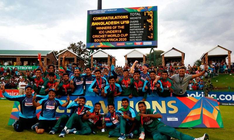 انڈر 19 ورلڈکپ، بنگلادیش بھارت کو شکست دیکر پہلی بار ورلڈ چمپئن بن گیا