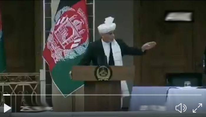 نومنتخب صدر اشرف غنی پر راکٹ حملہ ،ویڈیو سوشل میڈیا پر وائرل