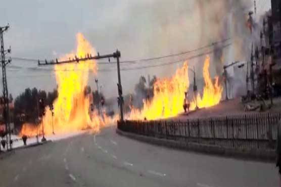 لاہور، شاہدرہ موڑ کے قریب ٹینکر میں خوفناک آتشزدگی، 10 افراد زخمی