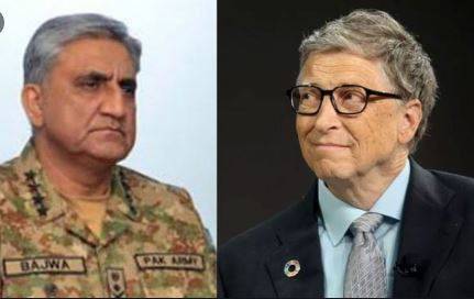 پاک فوج کے سربراہ جنرل قمر جاوید باجوہ کا بل گیٹس سے ٹیلی فونک رابطہ