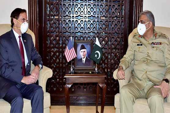  آرمی چیف سے امریکی سفیر کی ملاقات،افغان مفاہمتی عمل میں پاکستان کے کردار کی تعریف