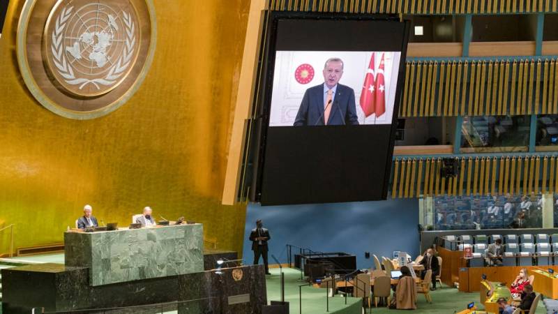 ترکی کے صدر نے اقوام متحدہ میں مسئلہ کشمیر ایک مرتبہ پھر اٹھا دیا
