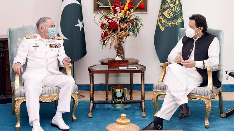 وزیراعظم عمران خان سے نیول چیف کی الوداعی ملاقات