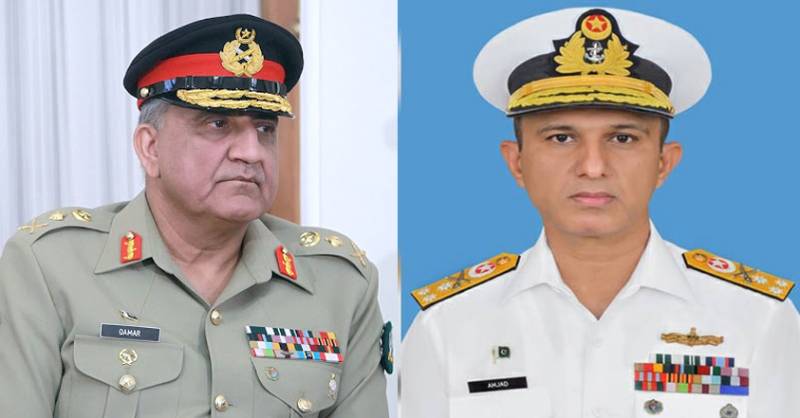 آرمی چیف سے سربراہ پاک بحریہ کی ملاقات،پیشہ وارانہ امور پر تبادلہ خیال