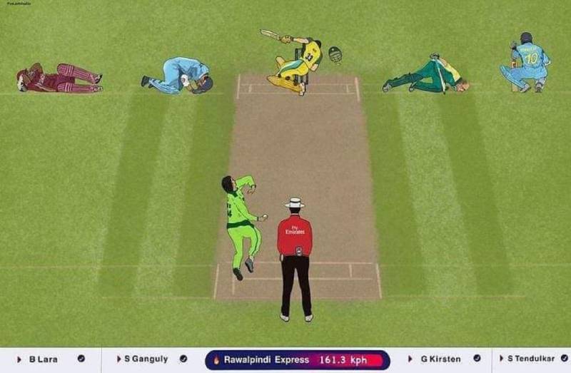 Portrait of batsmen injured on Shoaib Akhtar's ball goes viral