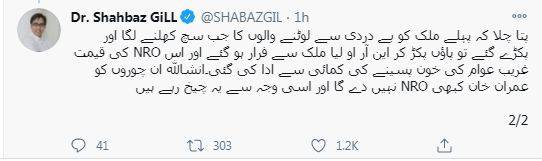  103 ملین ڈالر کی لوٹی ہوئی رقم براڈ شیٹ نے پکڑ کر پاکستان کو دی ، شہباز گل 