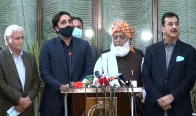 پی ڈی ایم نے خیبر پختونخوا سے امیدواروں کو بلا مقابلہ منتخب کرنیکی حکومتی پیشکش ٹھکرا دی