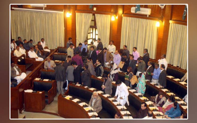 سندھ اسمبلی میں پیپلز پارٹی اور پی ٹی آئی کے ارکان آپس میں گتھم گتھا