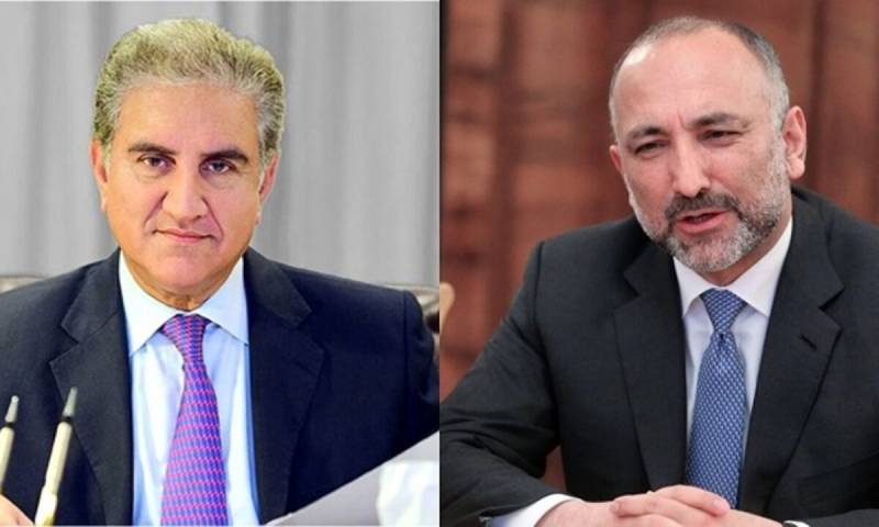 افغان وزیر خارجہ کا دبئی میں شاہ محمود قریشی کو فون، امن عمل میں پیش رفت پر اتفاق