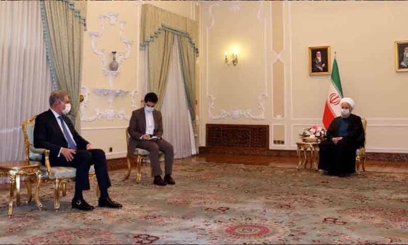  شاہ محمود قریشی کی ایرانی صدر سے ملاقات، تعلقات مستحکم کرنے کے عزم کا اعادہ