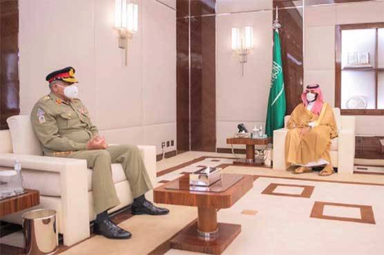  آرمی چیف کی محمد بن سلمان سے ملاقات، باہمی دلچسپی کے امور پر گفتگو