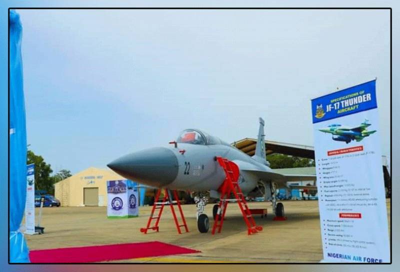 پاکستان میں تیار کردہ 3 جدید جے ایف 17 تھنڈر طیارے نائیجیرین ایئر فورس کے حوالے