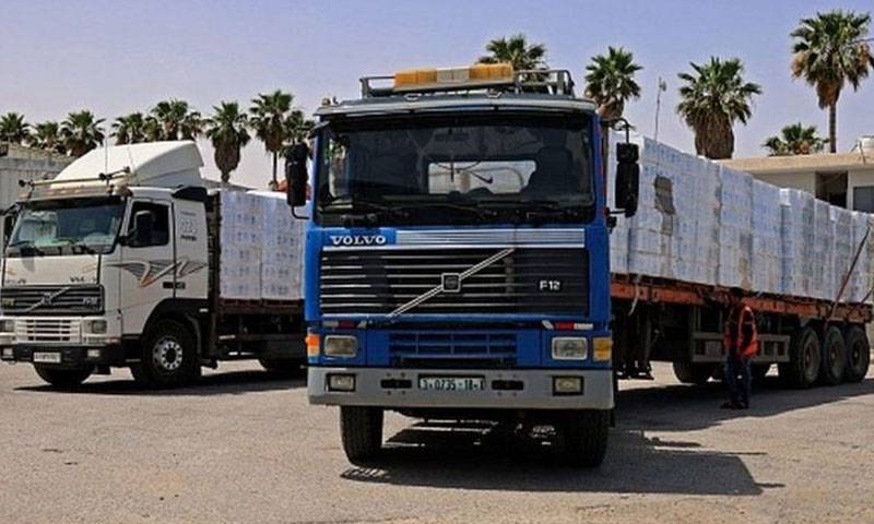 سیز فائر کے بعد غزہ میں امدادی سامان پہنچنا شروع ہو گیا