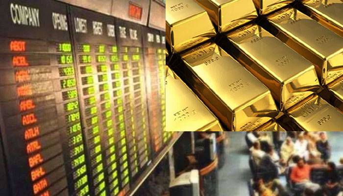 سونے کی فی تولہ قیمت میں اضافہ ، سٹاک مارکیٹ میں مندی