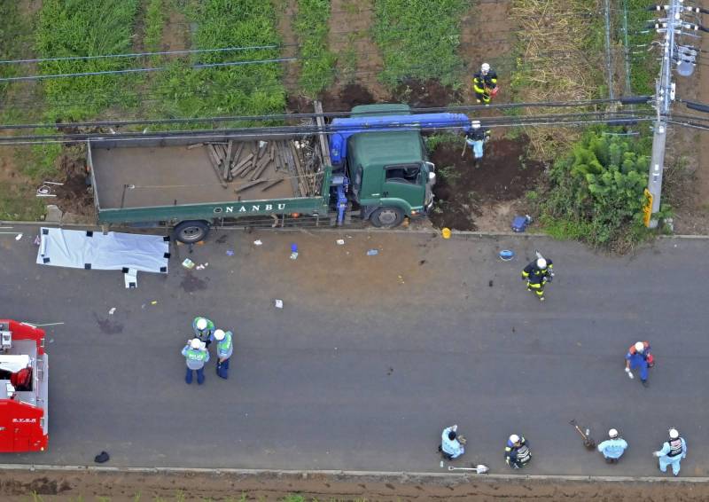 Japan,schoolchildren killed,,truck plows into group