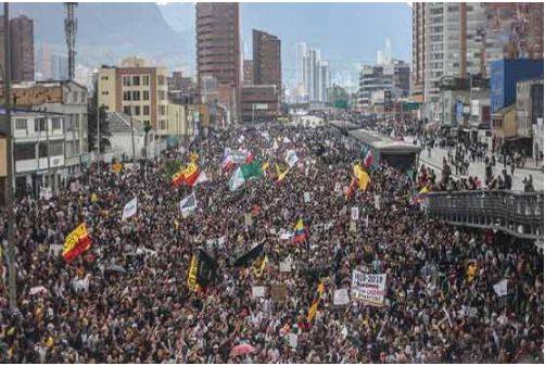 کولمبیا میں حکومت مخالف احتجاج زور پکڑنے لگا 