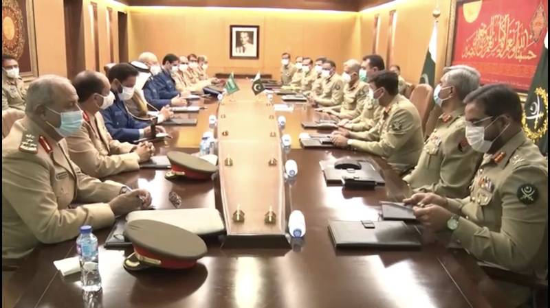 سعودی چیف کی آرمی چیف سے ملاقات ، افغان سیکورٹی صورتحال پر تبادلہ خیال