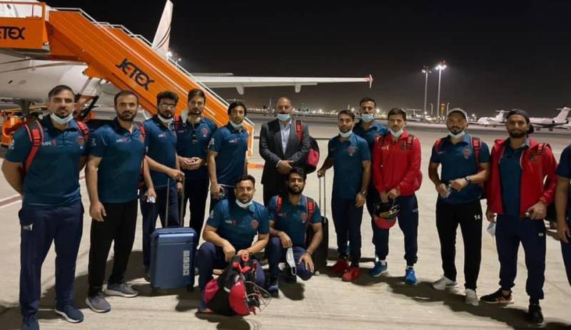 افغانستان کی کرکٹ ٹیم ٹی 20 ورلڈکپ میں شرکت کیلئے دبئی پہنچ گئی