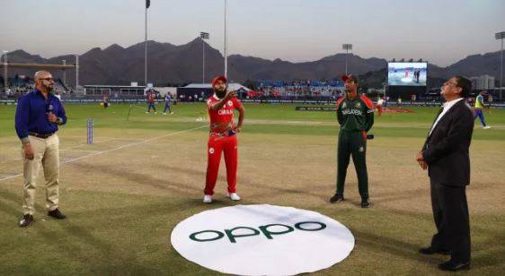 بنگلہ دیش کا عمان کے خلاف  ٹاس جیت کر بیٹنگ کا فیصلہ