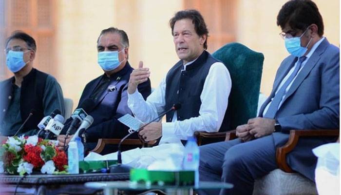 PM Imran Khan, Imran Khan in Karachi, CM Sindh, Health Card, Kisan Card