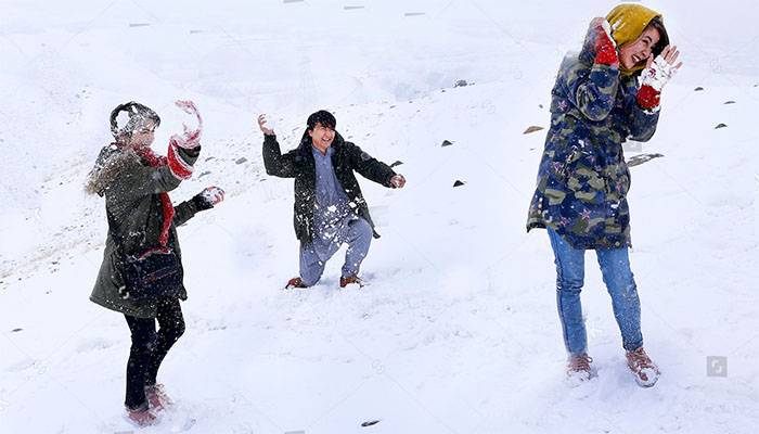 Kabul Snowfall, Afghanistan Snow falling