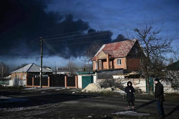 روس کا یوکرائن پر حملہ ، اب تک کی صورتحال کی تصویری جھلکیاں