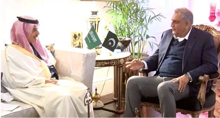  آرمی چیف  سے  سعودی وزیر خارجہ  کی  ملاقات،  باہمی دلچسپی کے امور پر تبادلہ خیال